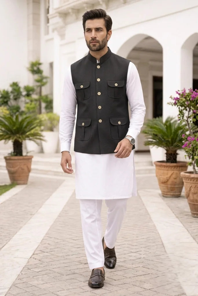 Black_Nehru_Modi_waistcoat_for_men_with_four_pocket_design