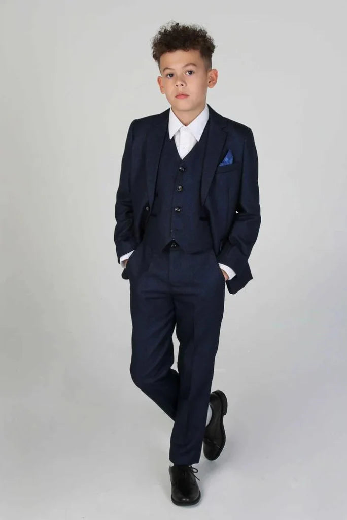 Black three piece suit for boys
