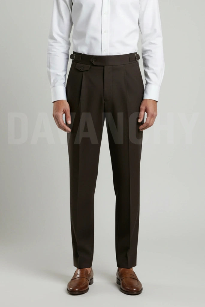 Men Premium Formal Gurkha Pleated Pant_Front