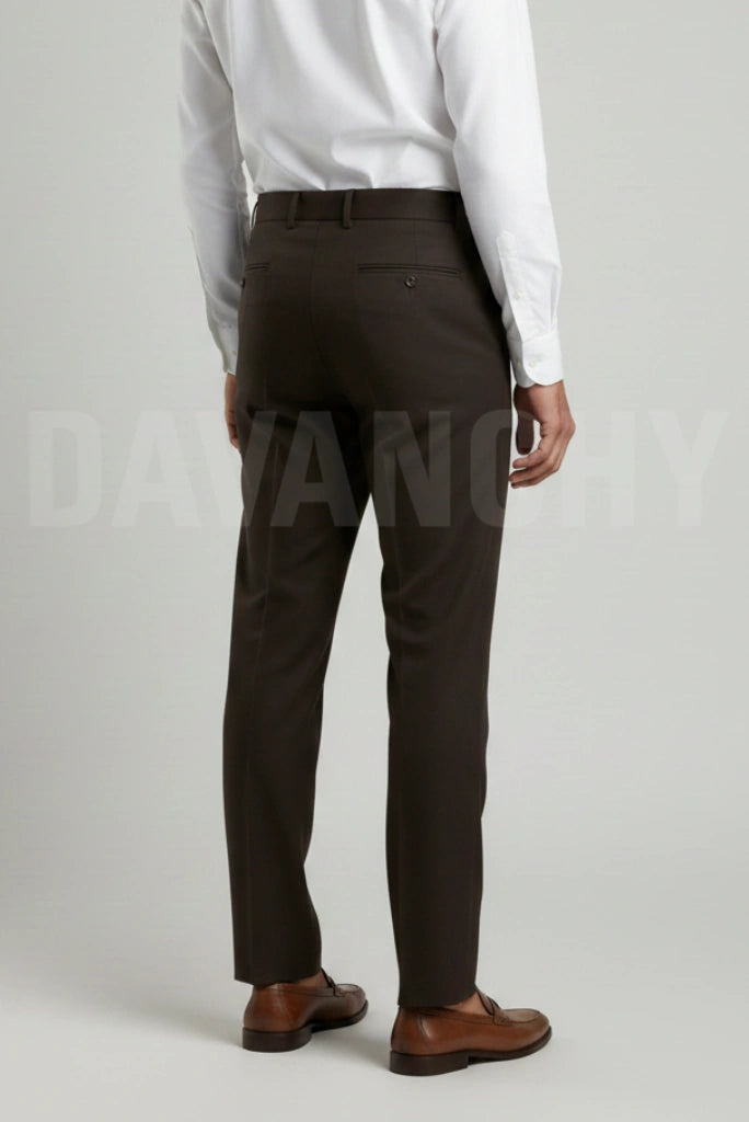 Men Coffee Brown Gurkha Pant DVY-Back