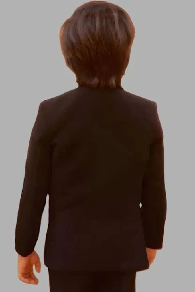 Brown blazer for wedding-back