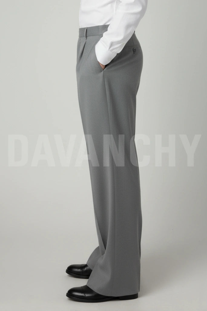 Daily Office and Casual Outing Wear Light Grey Trouser-Side
