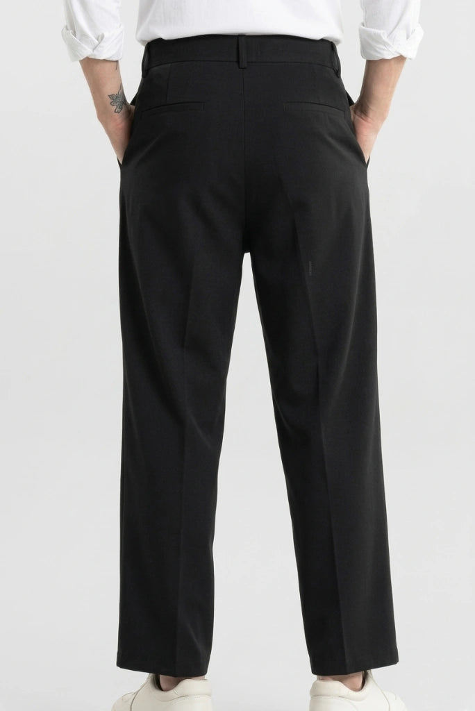 Black Korean Style Trouser for Men-Back