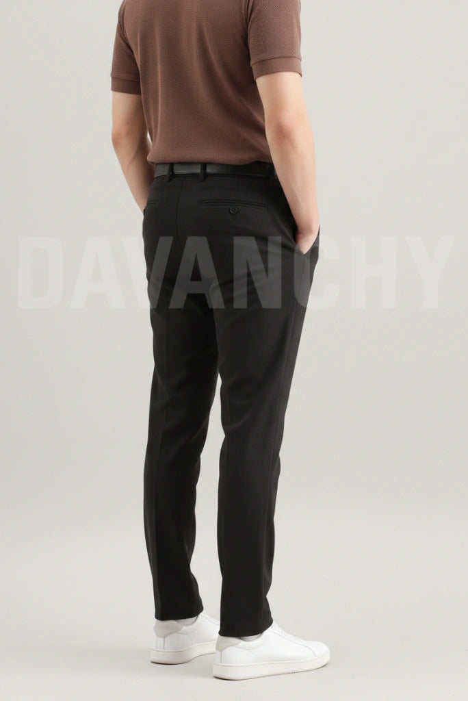 Men Stretchable Relaxed Fit Trouser-Back