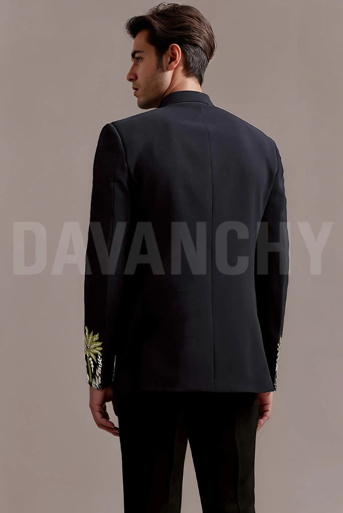 Groom Wear Indo Western Blazer-Back