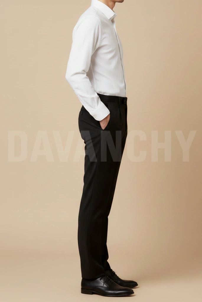 Mens formal bootcut trousers-Side