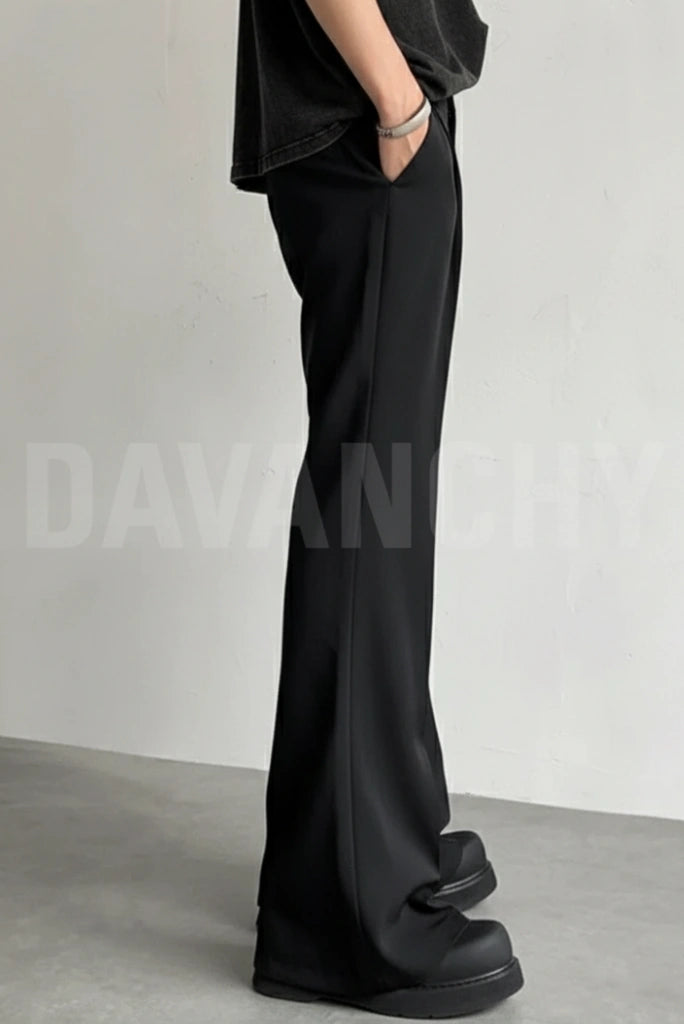 Mens casual black pants-Side