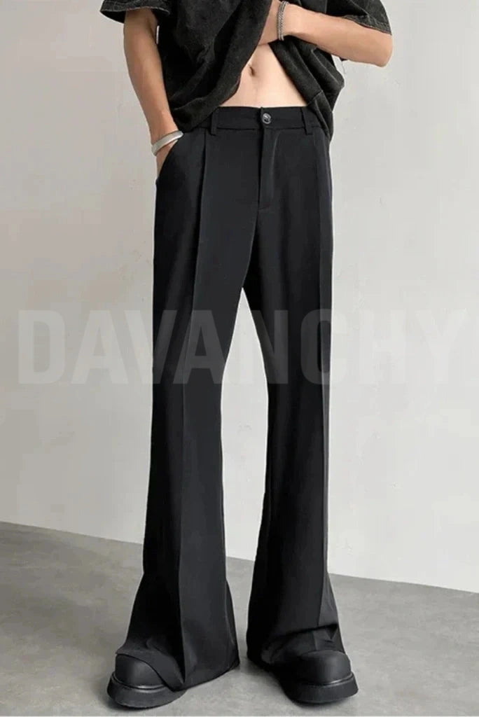 Formal black trousers mens-Front