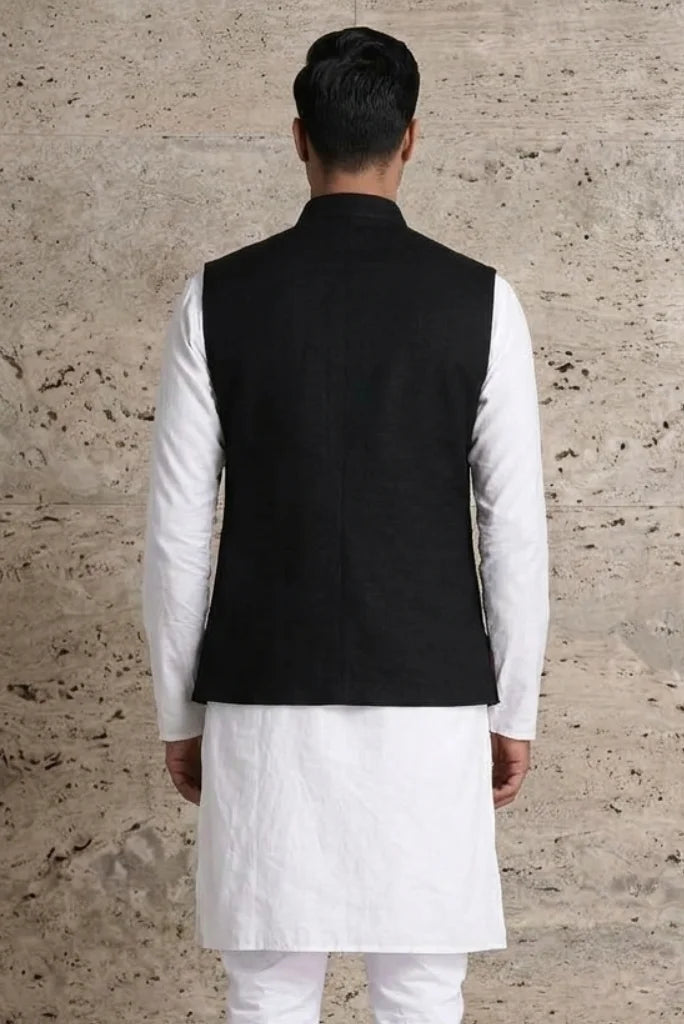Black Safari Style Jacket for Men&
