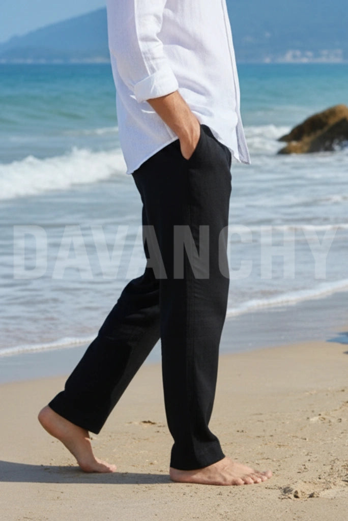 Relaxed fit black trouser-Side