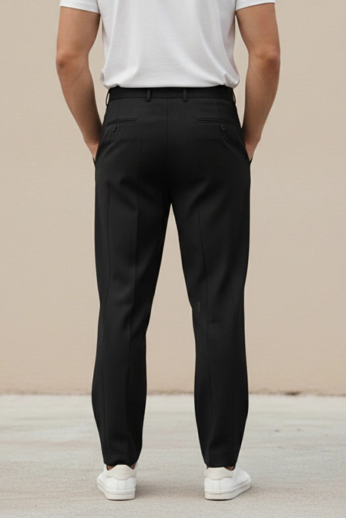 Modern Black Trouser for Men-Back