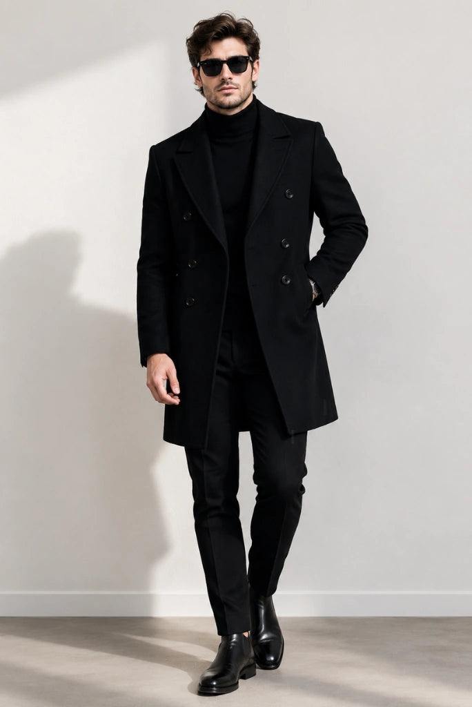 Men Winter Wear Trench Coat-Front