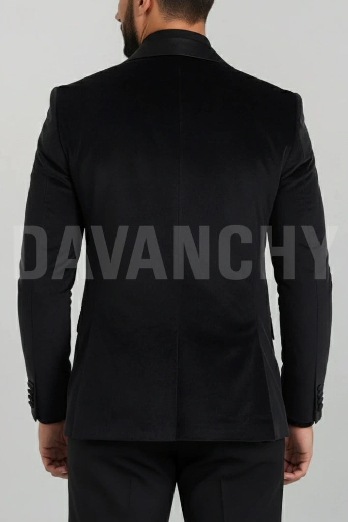 Wedding Reception Velvet Blazer-Back