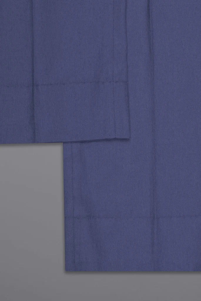 Men Stylish Blue Pant – Comfortable Solid Casual Trouser for Office Wear