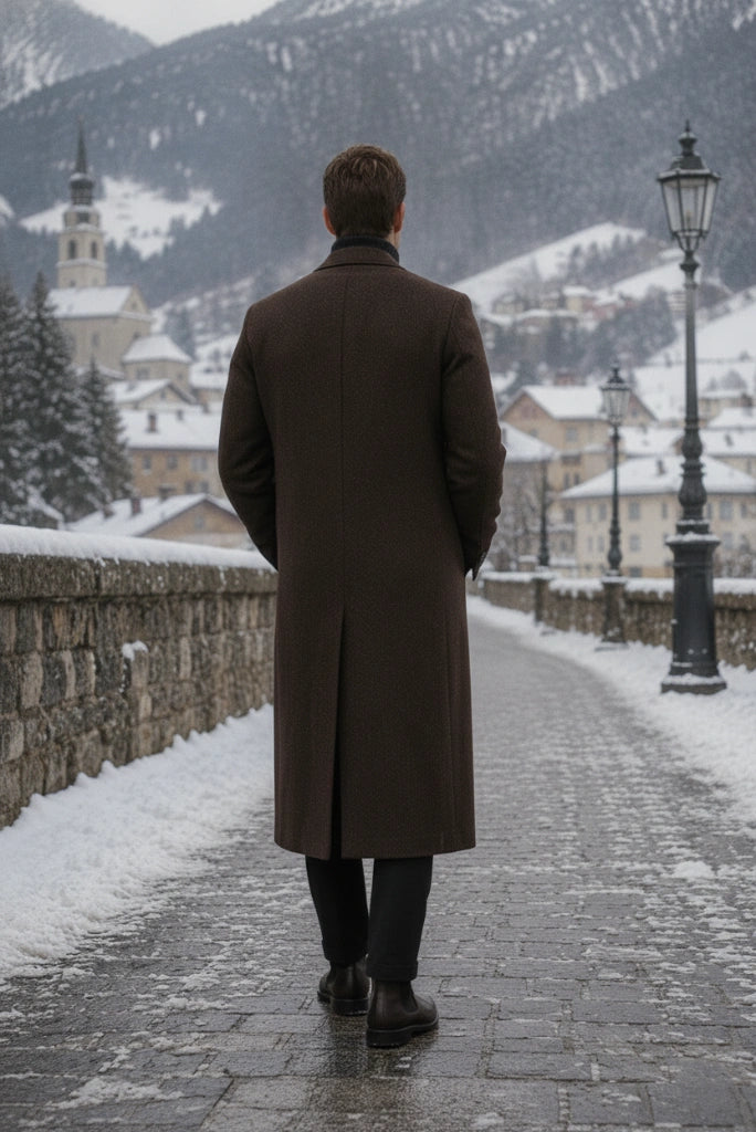 Men Tweed Winter Wear-Back