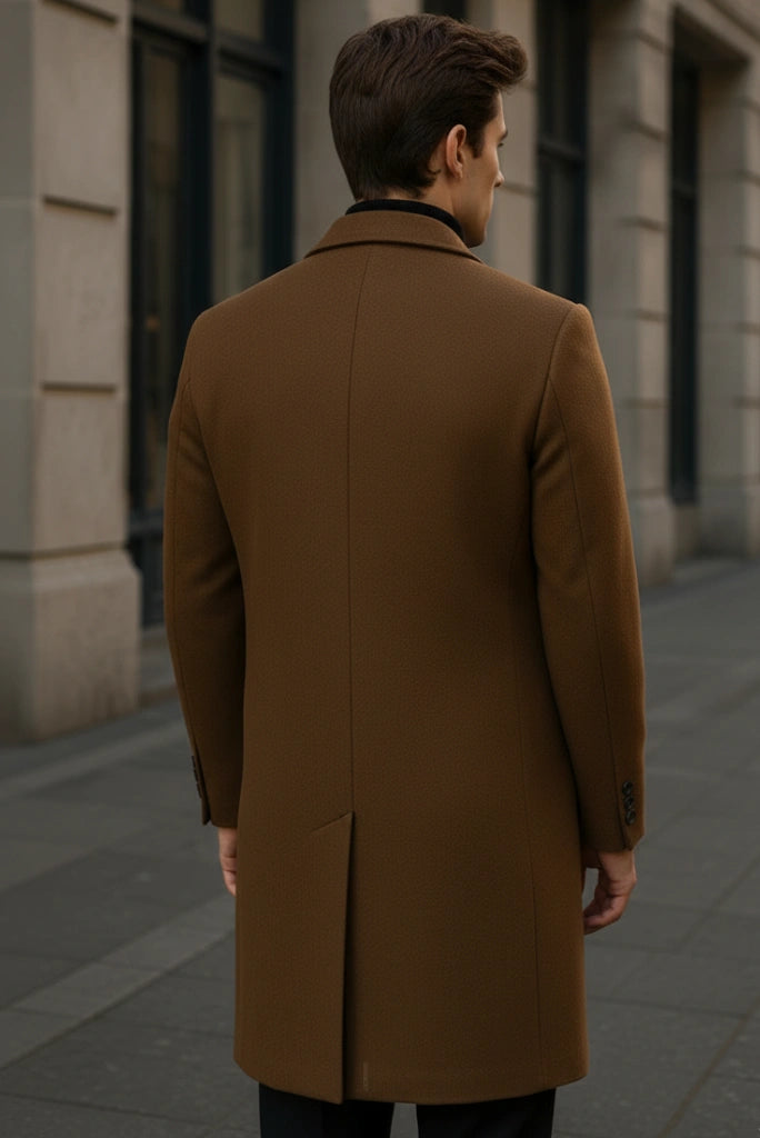Winter Outing and Vacation Wear Long Coat for Men-Back