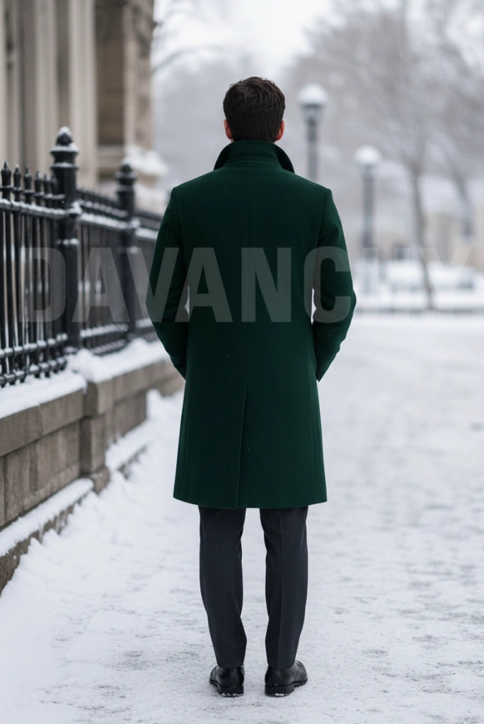 Premium Tweed Trench Coat -Back