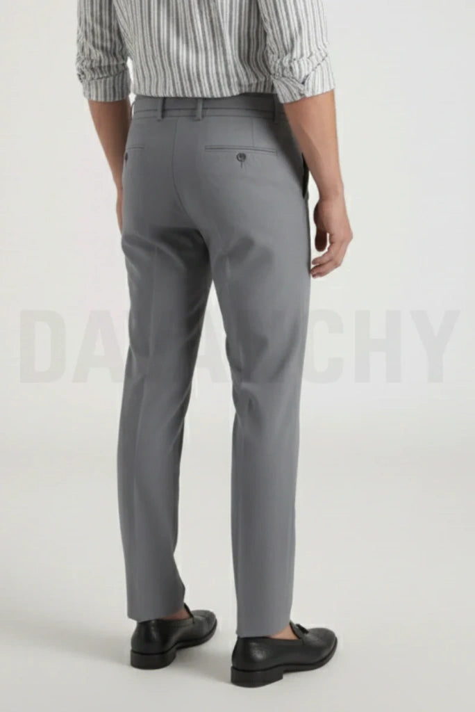 Grey Formal Gurkha Pant-Back