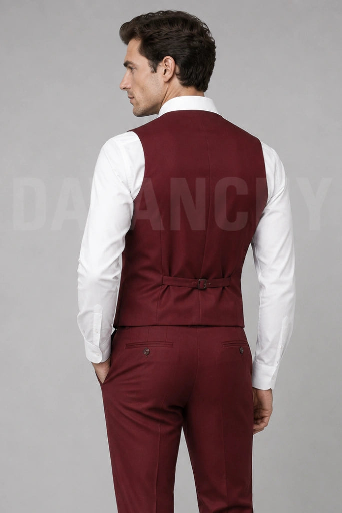 Stylish formal vest for men-Back