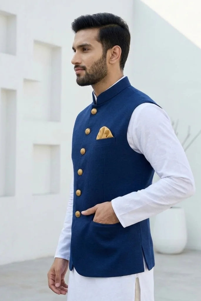 Traditional Wear Premium Nehru Jacket-Side