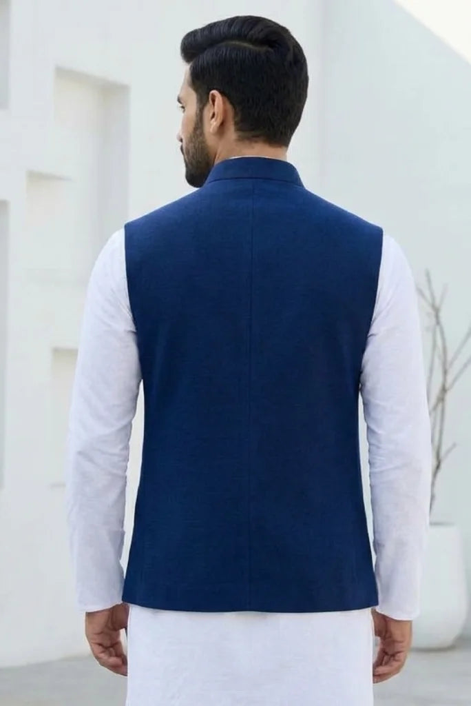 Navy Blue Modi Jacket Back