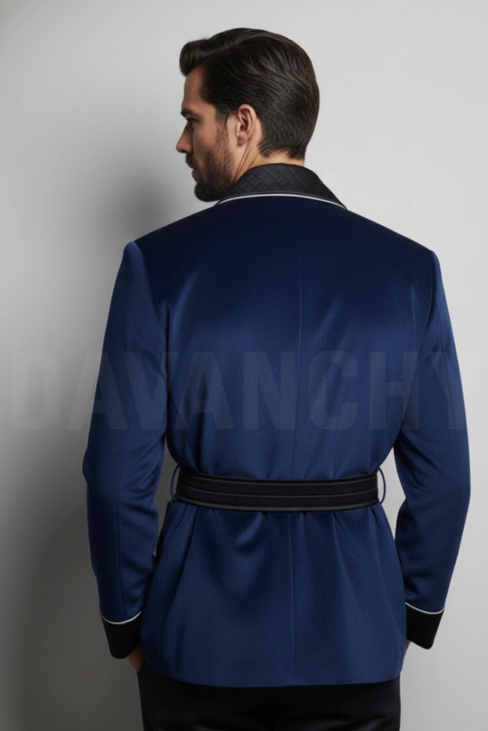 Navy Blue Dinner Jacket-Back