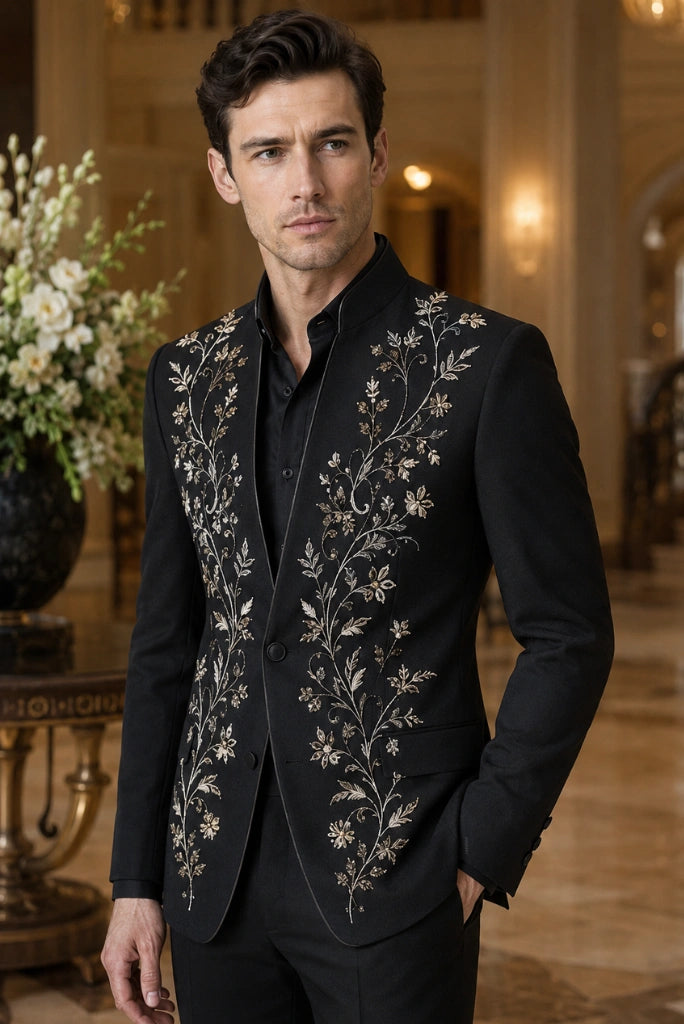 Men Premium Designer Blazer-Front