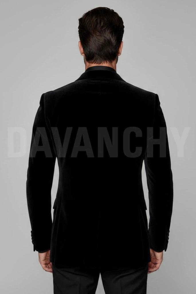 Premium Velvet Blazer Dinner and Party Wear-Back
