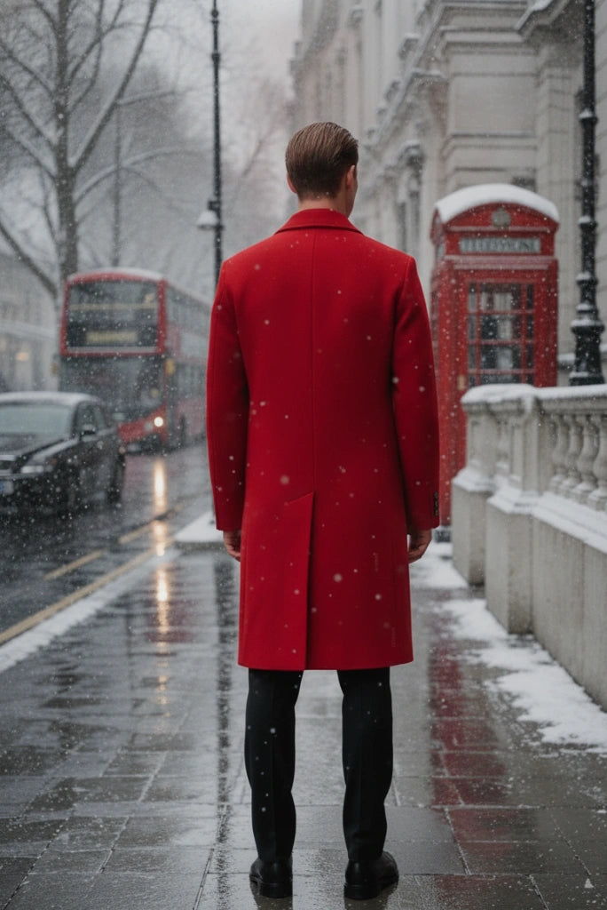 Custom Made Overcoat Men-Back