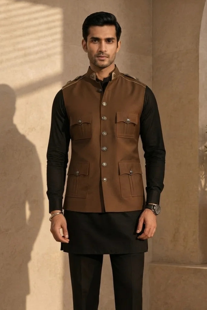 Elegant Royal Blue Hunter Jacket for Men – Front