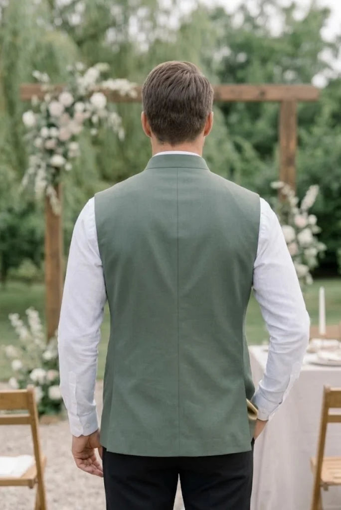 Sleeveless Jacket For Men back