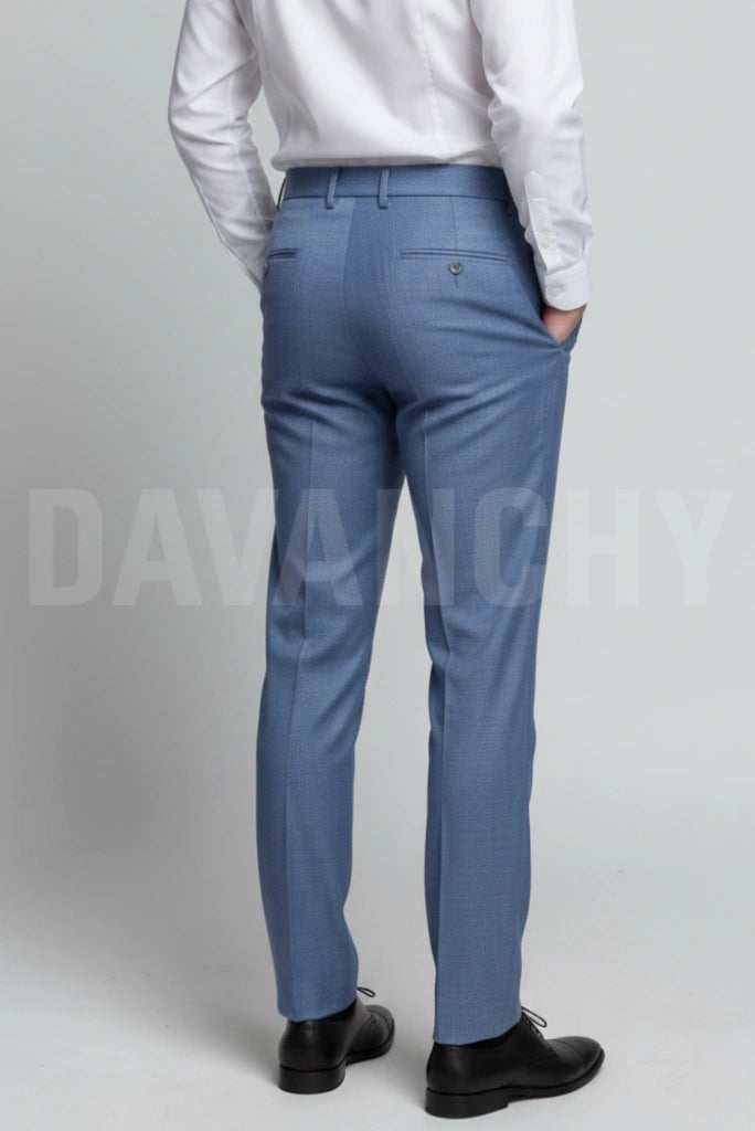 Stylish pleated formal trousers-Back