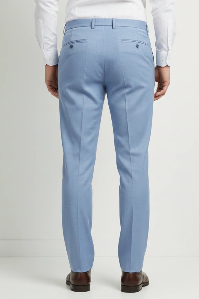 Wedding and Proms Party Wear Classic Trouser Sky Blue-Back