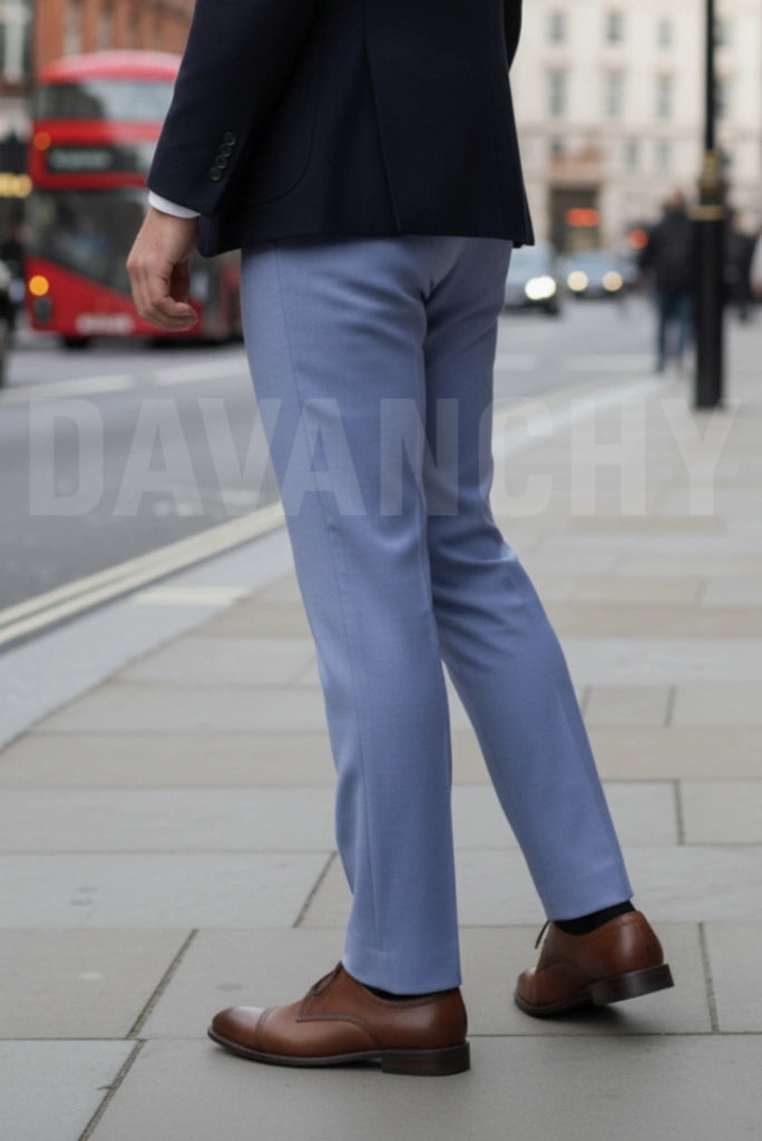 Premium sky blue men dress pant-Side