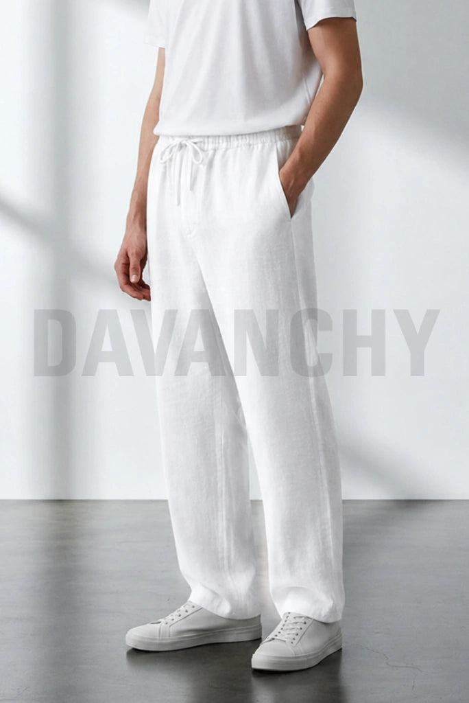 Casual summer linen pant men-Side