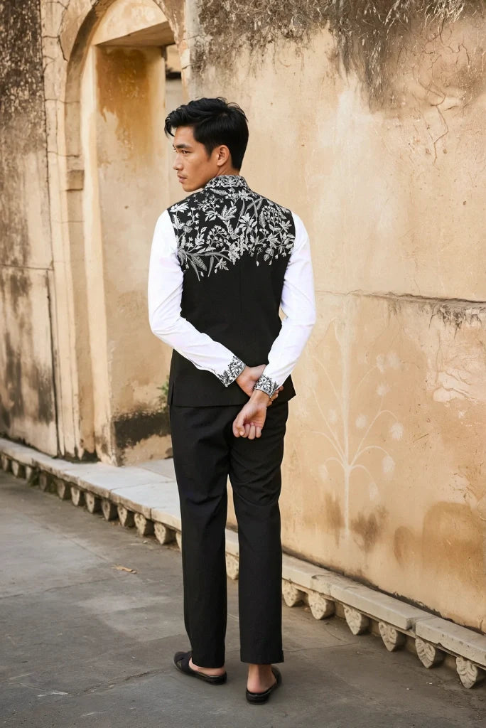 Men stylish party and event suit for men-back