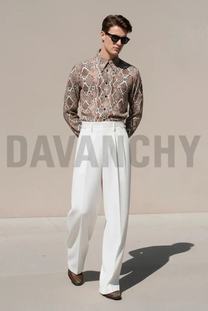 Men Premium formal wide leg trouser-Front