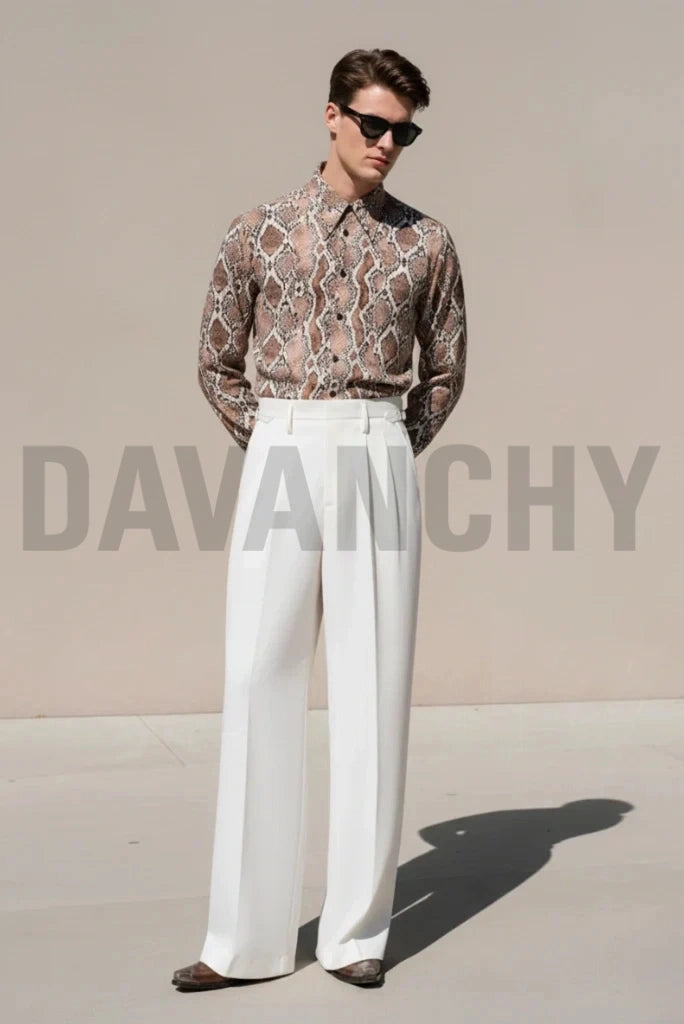 Premium Wide Leg Loose fit Trouser-Front