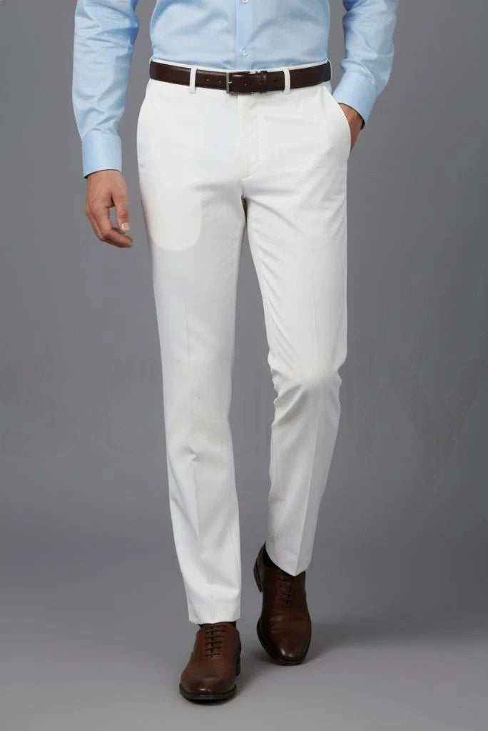 Stylish White Pant for Men-Front