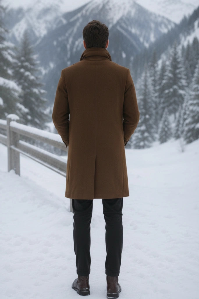 Vintage Overcoat Men-Back