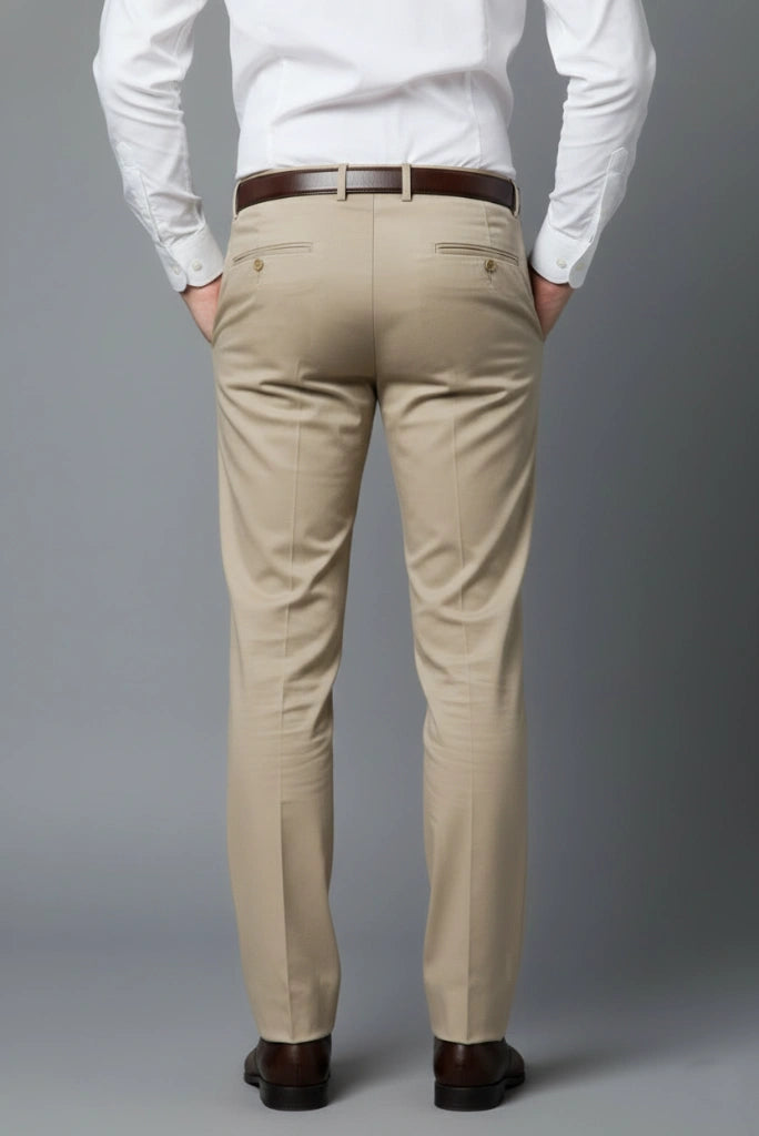 Wedding and Office Wear Formal Relaxed Fit Trouser-Back