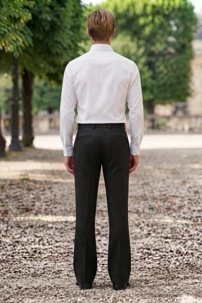 Black Bootcut Formal Trouser Back