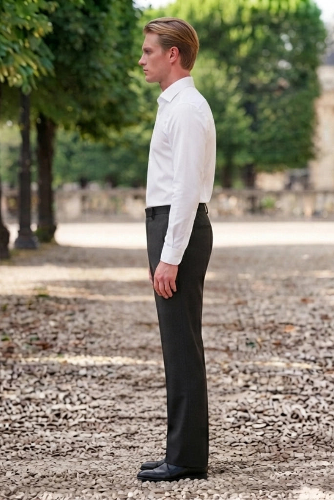 Men Black Stylish Bootcut Pant Side