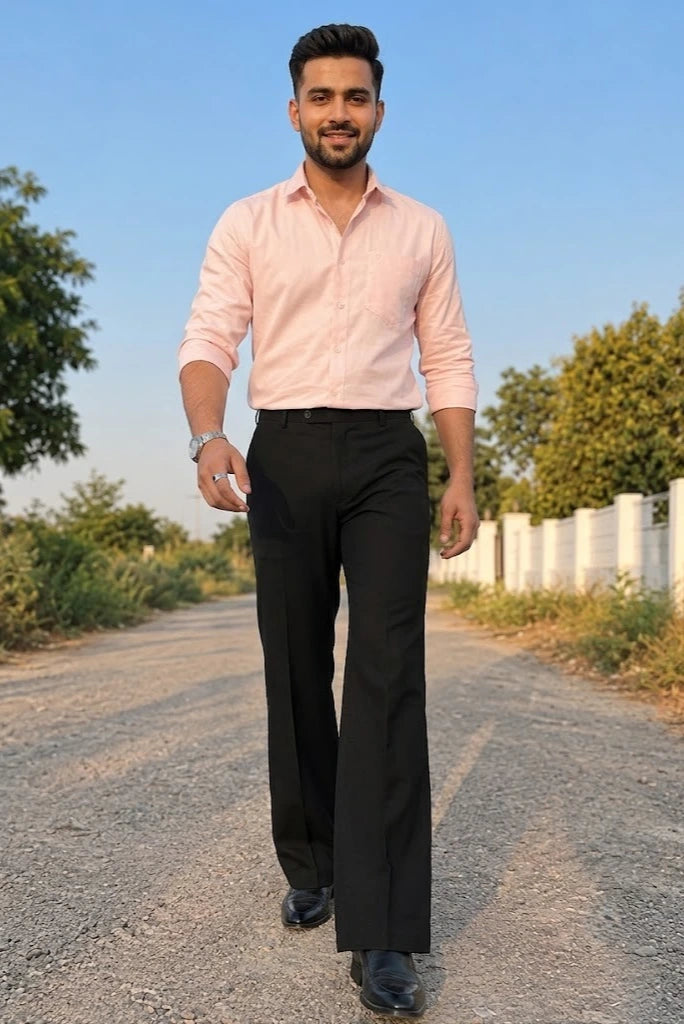 Boot Cut Black Pant Front Design