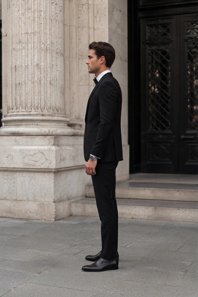 Black Wedding Suit for Men-Side
