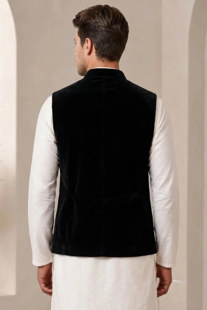 Black Nehru Jacket for Men