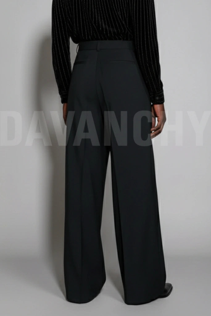 Men Black Flare Trouser-Back