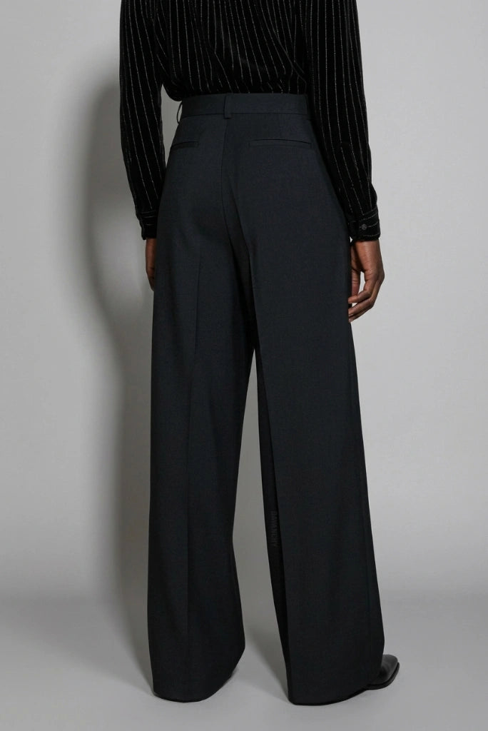 Stylish Casual Loose Fit Wide Leg Trouser-Back