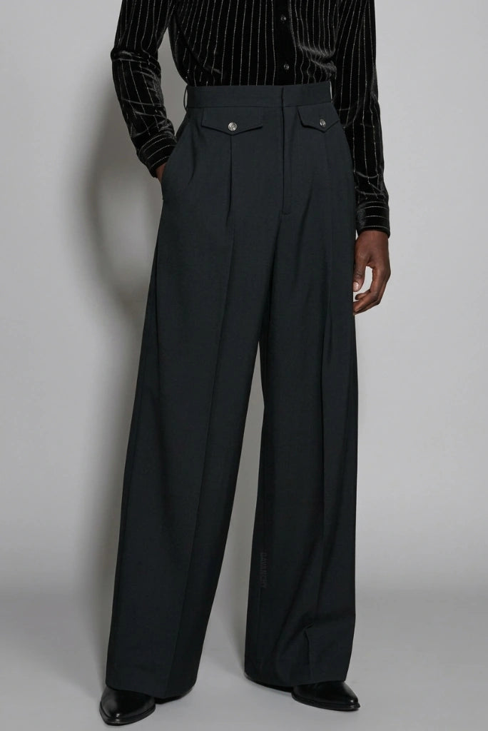 Men Premium Front Pleated Pant-Front