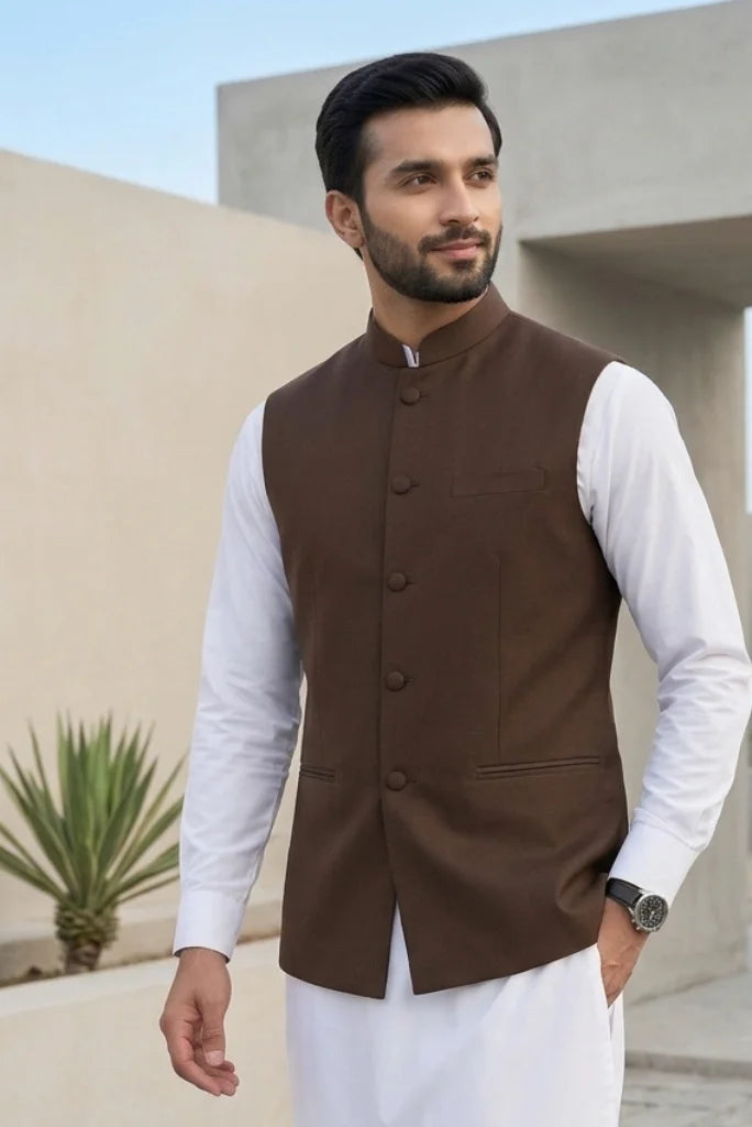 Men Brown Stylish Wear Jacket